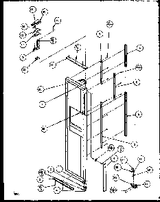 Freezer Door Diagram and Parts List for SQD25MB3W-P1153404WW  Amana Refrigerator