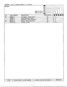 Unit Compartment And System Page 3 Diagram and Parts List for 21123-0  Admiral Refrigerator
