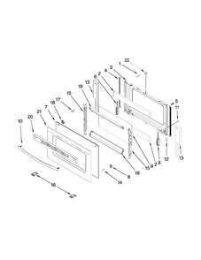 Door Parts Diagram and Parts List for AGR4433XDS1  Amana Range