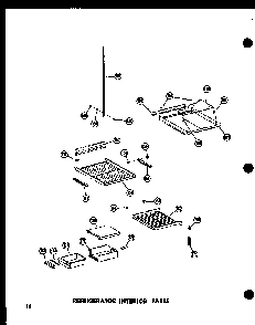 Refrigerator Interior Parts Diagram and Parts List for SD19A-C-P60350-7WC  Amana Refrigerator