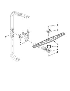 Upper Wash And Rinse Parts Diagram and Parts List for ADB1400AWD1  Amana Dishwasher