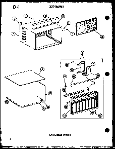 Exterior Parts Diagram and Parts List for ES218D-3ML P67535-12R Amana Air Conditioner