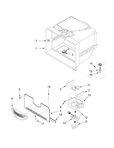 Freezer Liner Parts Diagram and Parts List for JFX2897DRM02  Jenn-Air Refrigerator