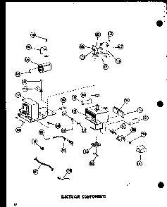 Electrical Components Diagram and Parts List for RR6W P72110-2M Amana Microwave