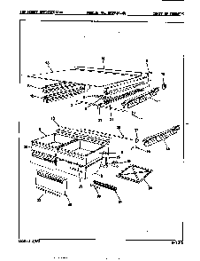 Chest Of Drawers Diagram and Parts List for RB21JN-4A 9A24A Magic Chef Refrigerator