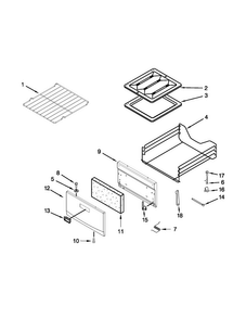 Oven And Broiler Parts Diagram and Parts List for AGP200VDW0  Amana Range