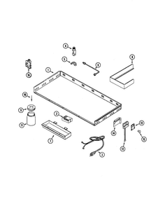 Burner Box Diagram and Parts List for CLGP2720PN  Jenn-Air Cooktop