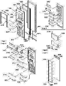 Refrigerator Door Diagram and Parts List for SRD520TW-P1308801WW  Amana Refrigerator