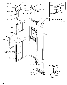 Door/hinge/trim Freezer Diagram and Parts List for SXD520SL-P1182401WL  Amana Refrigerator