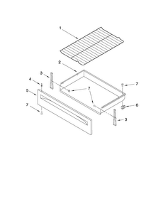 Drawer & Broiler Parts Diagram and Parts List for AER3311WAW0  Amana Range