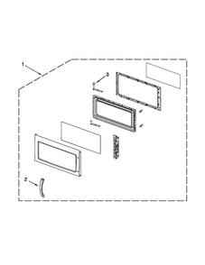 Part Location Diagram of W10286830 Whirlpool Door Assembly - Black