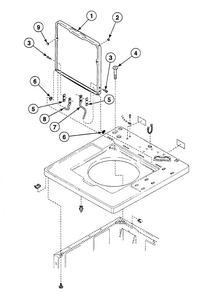 Lid Assy Diagram and Parts List for SWT121WA  Speed Queen Washer