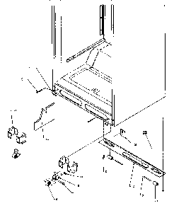Cabinet Bottom Diagram and Parts List for TB18RL-P1184608WL  Amana Refrigerator