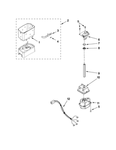 Motor And Ice Container Parts Diagram and Parts List for MSD2559XEM04  Maytag Refrigerator