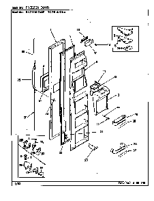 Freezer Door Diagram and Parts List for RC24LA-3AW BS81D Magic Chef Refrigerator