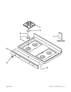 Cooktop Parts Diagram and Parts List for AGR5630BDB0  Amana Range