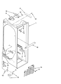 Refrigerator Liner Parts Diagram and Parts List for MSD2552VEB00  Maytag Refrigerator