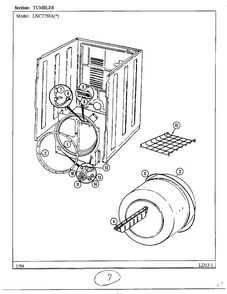 Tumbler Diagram and Parts List for 7750A  Norge Dryer