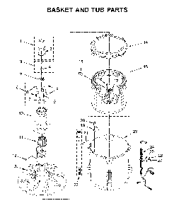 Basket and tub parts Diagram and Parts List for MVWP575GW1  Maytag Washer