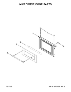 Microwave Door Parts Diagram and Parts List for MMW9730FZ02  Maytag Microwave