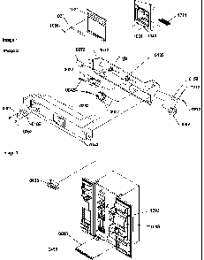 Facade Dispnsr Cover/electronic Brcket Assy/toe Grille Diagram and Parts List for SBD522VE-P1320303WE  Amana Refrigerator