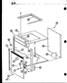 Part Location Diagram of B1203003 Whirlpool Insulation-top