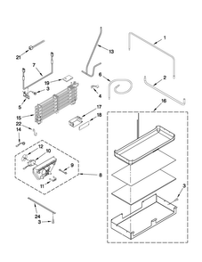 Lower Unit And Tube Parts Diagram and Parts List for JB36SSFXLA00  Jenn-Air Refrigerator