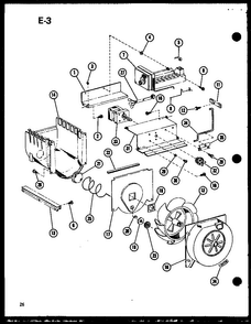 Icemaker/motor, Drive Diagram and Parts List for SLDI22F-1-P75400-14W  Amana Refrigerator