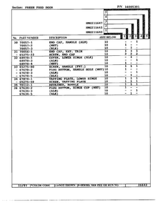 Fresh Food Door Page 3 Diagram and Parts List for 211640  Admiral Refrigerator