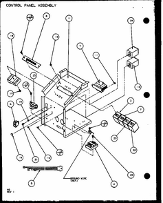 Control Panel Assembly (ptc12300er/p9812515r) (ptc12400er/p9872215r) Diagram and Parts List for PTC07300ER P9882501R Amana Air Conditioner