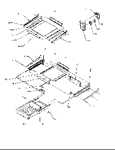 Cabinet Shelving Diagram and Parts List for TP21A3L-P1181503WL  Amana Refrigerator