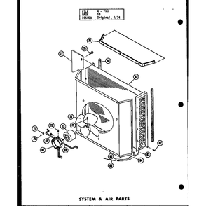 System & Air Parts 3 Diagram and Parts List for D54475-1 P54475-1C Amana Air Conditioner