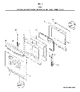 Door Diagram and Parts List for 79092459910  Kenmore Range