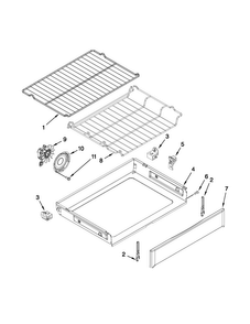 Internal Oven Parts Diagram and Parts List for MGR8775AB1  Maytag Range