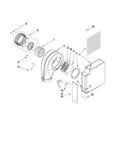 Blower Unit Parts Diagram and Parts List for JGD8348CDP16  Jenn-Air Cooktop