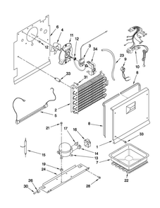 Unit Parts Diagram and Parts List for 5VMV188NAS00  Maytag Freezer