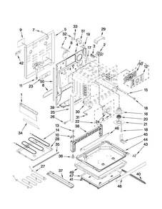 Chassis Parts Diagram and Parts List for JES8850BCB20  Jenn-Air Range