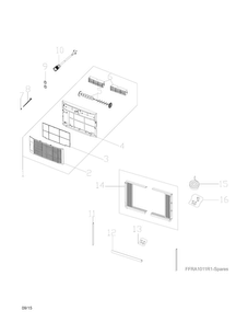 Recommended Spare Parts Diagram and Parts List for CAE10MCR11  Crosley Air Conditioner