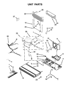 Unit Parts Diagram and Parts List for MFI2269DRH00  Maytag Refrigerator