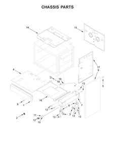 Chassis Parts Diagram and Parts List for JGRP430WP02  Jenn-Air Range