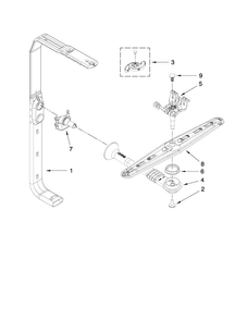 Upper Wash And Rinse Parts Diagram and Parts List for MDBH949AWQ3  Maytag Dishwasher