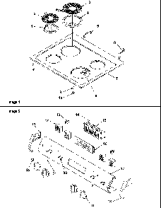 Main Top And Control Panel Diagram and Parts List for ZRRS6550E P1130652NE Amana Range