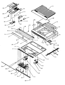 Divider Block Diagram and Parts List for TR22S4-P1196201WL  Amana Refrigerator