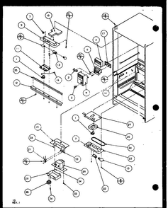 Lights, Controls And Switches Diagram and Parts List for BR20QBW-P1125509WW  Amana Refrigerator