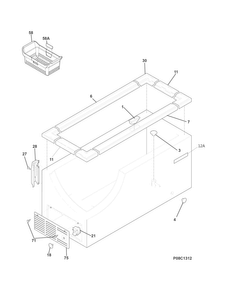 Cabinet Diagram and Parts List for CFC162QWB  Crosley Freezer