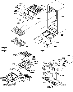 Interior Cabinet/drain Block And Control Assembly Diagram and Parts List for TC18V2L-P1318004WL  Amana Refrigerator