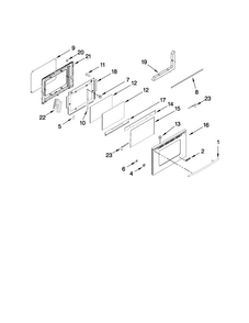 Door Parts Diagram and Parts List for JDS8860BDP16  Jenn-Air Range