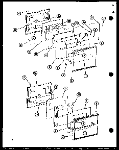 Doors Diagram and Parts List for AO-24SC-P85567-5S  Amana Wall Oven