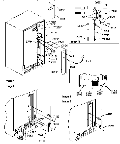 Cabinet Back Diagram and Parts List for SXD322S2L-P1305702WL  Amana Refrigerator