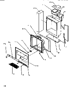 Ice & Water Cavity Diagram and Parts List for SXD520NW-P1181101WW  Amana Refrigerator